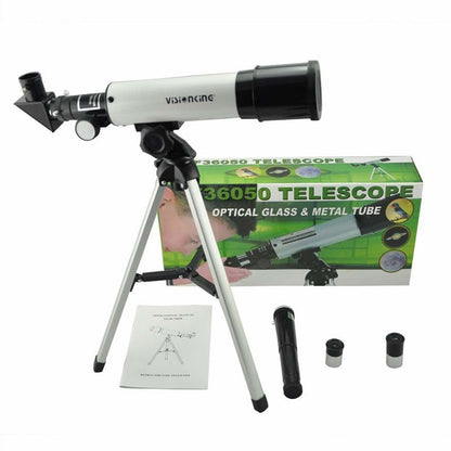 Telescópio Astronômico Profissional Visionking 36050 com Tripé Portátil Telescópio Monocular para Observação Espacial