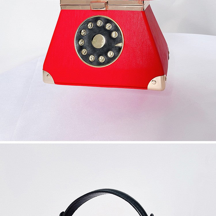 Handle Telephone Shaped Women Evening Handbags Designer Party Clutch Purse Chic Shoulder Bags Female Leather Crossbody Bag Totes