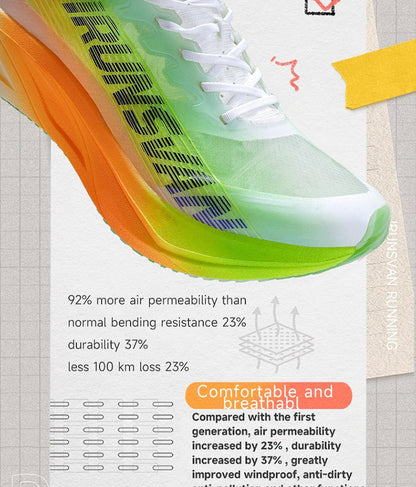 Tênis IRUNSVAN HEAT 2.0 com Placa de Carbono, Profissional para Maratona, Corrida, Treino Atlético e Esportivo Masculino