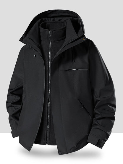 Hiking Jacket Waterproof Women Men 3 in 1 Two-Piece Detachable Windproof Waterproof Mountaineering Ski Jackets Men 2025 New