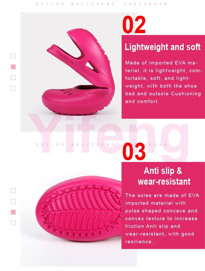 Certified Satihu Summer New Lightweight Anti Slip Hole Shoes  Clog For Women's Flat Bottom Sandals Nurse Outdoor Beach Jelly