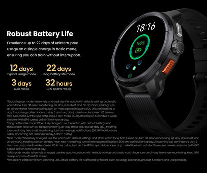 Smartwatch GPS HAYLOU Solar Ultra, Tela AMOLED de 1,6", 5ATM à prova d'água, GPS integrado, Chamadas telefônicas Bluetooth, Relógio inteligente esportivo