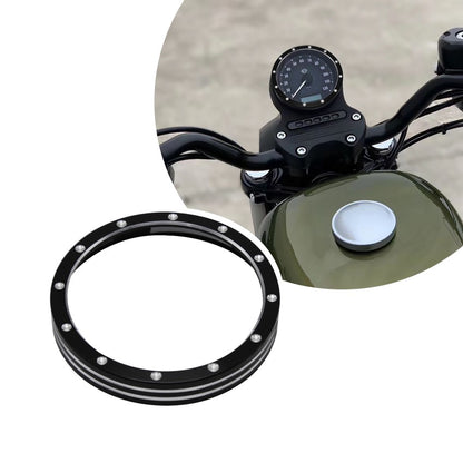 Anel de alumínio preto para velocímetro de moto 1 peça, capa de moldura para Harley Dyna Street Sportster 883 1200 2004-2018/looj