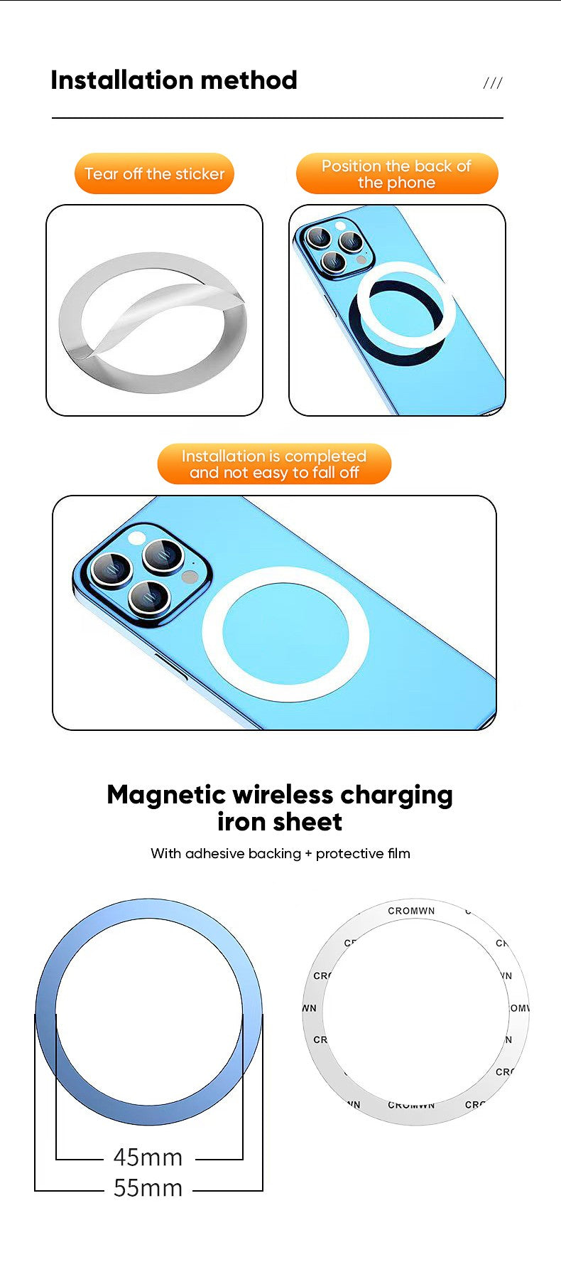 Suporte para telefone veicular 1080 Magsafe Suporte móvel para o carro Suporte para celular no carro para iPhone 17 16 Pro Max Plus