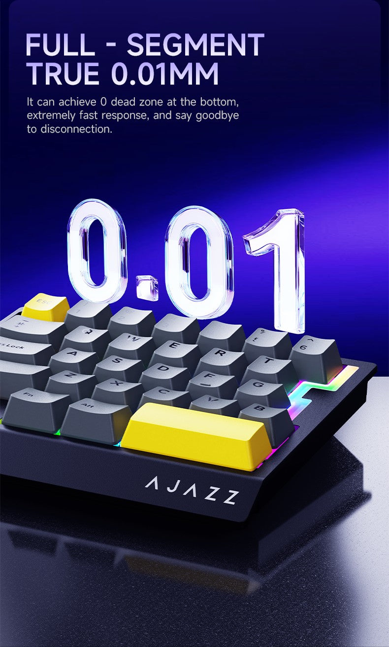 Teclado Gamer de Uma Mão AJAZZ AK029 Com Fio Chave Magnética HE 29 Teclas RGB 8000Hz Mini Teclado Mecânico para Jogadores de E-sports de PC