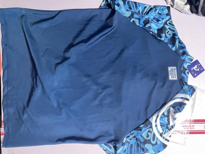 Hot Men's Surfing Shirt Nautical Diary Lycra Rashguard RIGHTTRACK For Surf Sportswear Beach UV Swimwear UPF50+ Clothes