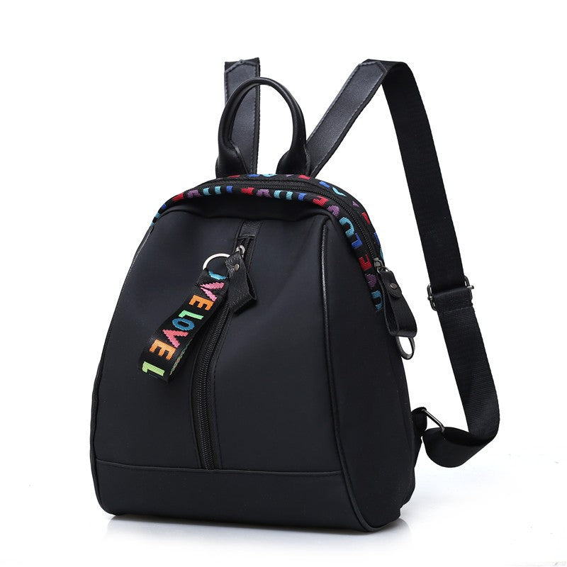 Nova mochila feminina de nylon Oxford versátil, design casual e antifurto, mochila leve