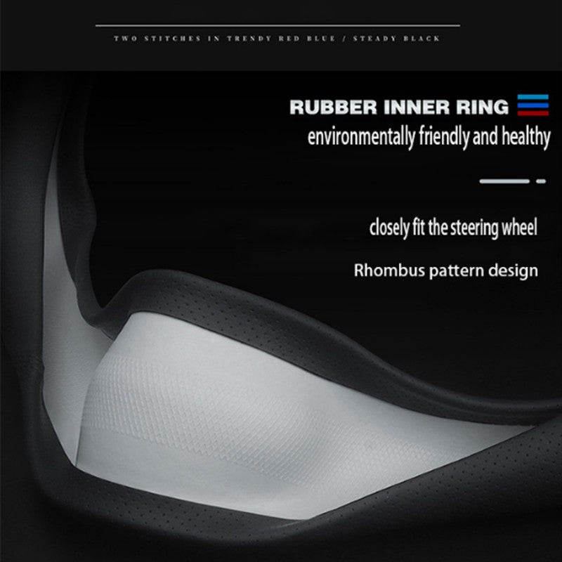 Capas de Volante Automotivas Universais em Couro PU sem Anel Interno Adequadas para 14,5-15 37-38cm Acessórios de Suprimentos para Interior de Carro