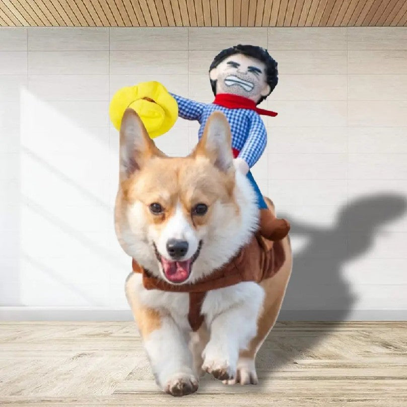 Roupas de Cachorro Fantasia de Cowboy Engraçada para Cães, Traje de Algodão para Cães Pequenos, Médios e Grandes, Suprimentos para Animais de Estimação, Presente e Decoração para Cães