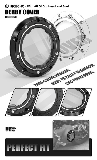 For Harley Dyna Street Bob FXDB 2006-2013 Derby Cover Clutch Cover Super Glide FXD Custom FXDC Low Rider FXDL Fat Bob FXDF