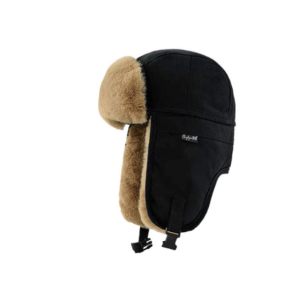 Chapéu Ushanka Feminino Coreano Simples Letras Quente À Prova De Frio Para Andar No Inverno Amantes Selvagens Protetores De Orelha Masculino