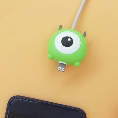Disney Anime Mickey Mouse Charger Cable Protector Kawaii Stitch Minnie Usb Data LineHead Protection Cover Gifts