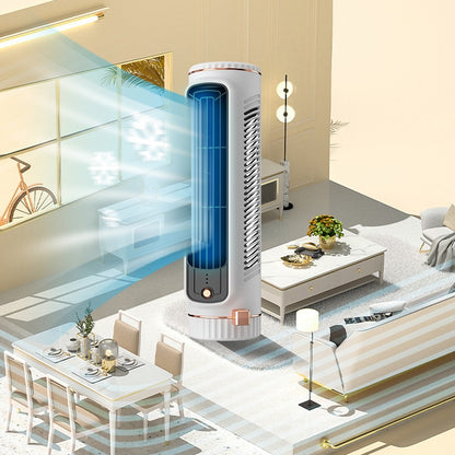 Ventilador de Torre Doméstico de Mesa Portátil, Ventilador de Ar Condicionado, Ventilador de Circulação, Ventilador Elétrico de Refrigeração a Ar com Carregamento USB para Quarto e Casa
