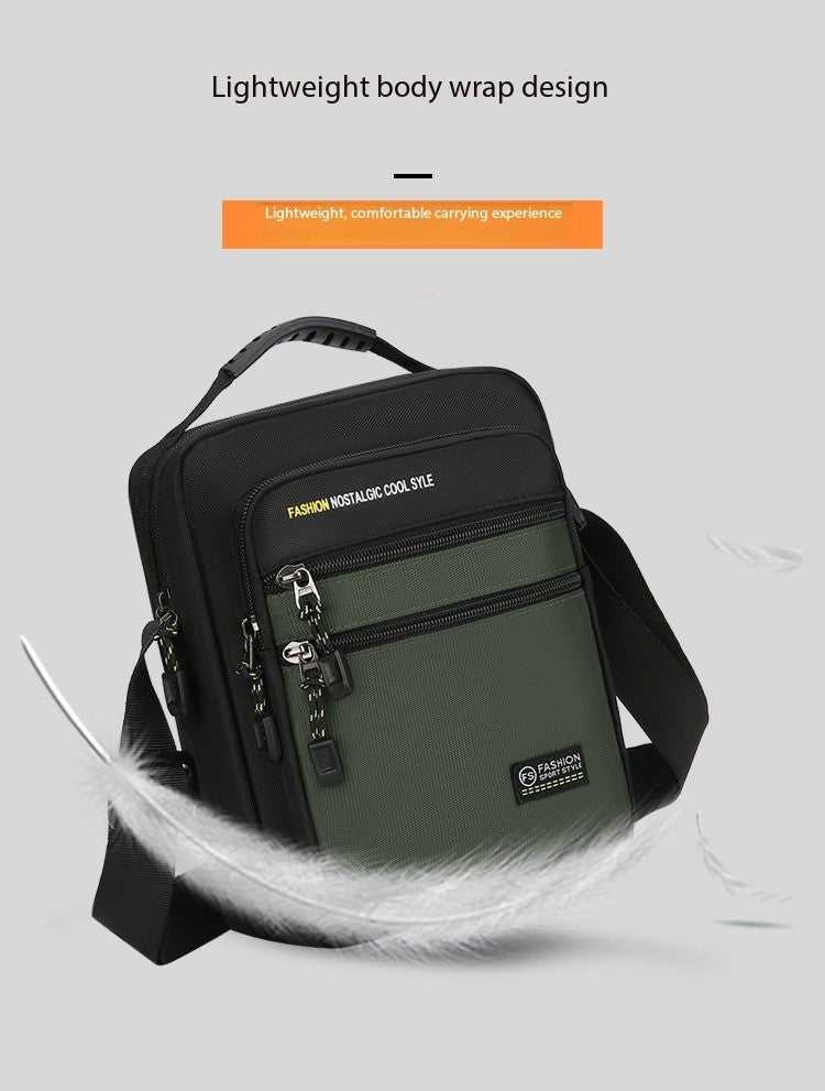 New Fashion Oxford Men Crossbody Bag Single Shoulder Bags Big Capacity Storage Bag Fashion Multi-Pockets Business Crossbody Bags