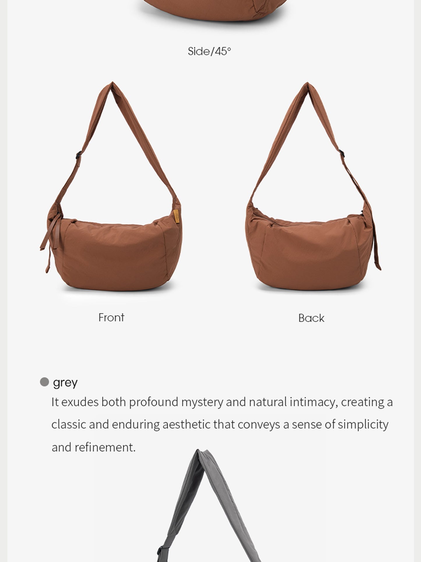 LEFF Simple Women's Crossbody Bag 2025 New Travel Casual Bag Outdoor Waterproof High Quality Shoulder Bag Uinsex Solid Colored