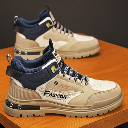 Tênis Masculino Casual de Outono Vulcanizado, Tênis Esportivo Masculino para Caminhada, Tênis Masculino para Área Externa, Tênis Masculino com Sola Macia para Caminhada