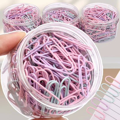 Portable Mini Color Paper Clips Metal Paperclips Binder For Paper Text Photo Cards Marking Clips Home Office Stationery