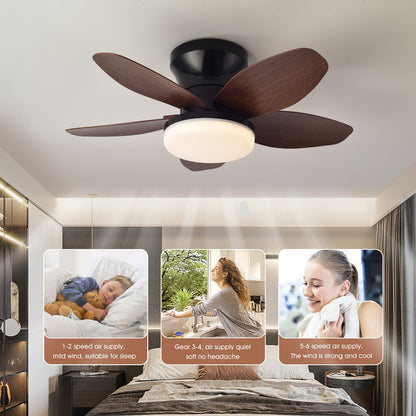 Simple LED ceiling fan remote control light for 25 inch living room and bedroom multifunctional ceiling fans