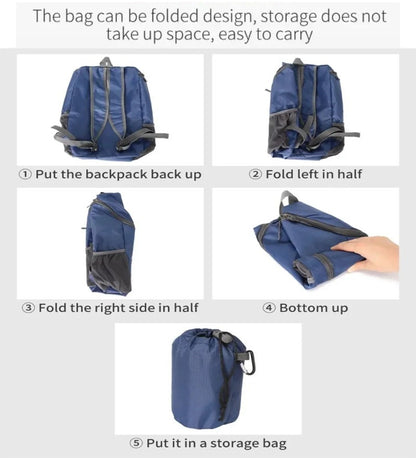 Portable Outdoor Ultra Light Backpack Foldable Storage Waterproof Men's and Women's Outdoor Hiking Cycling Camping Sports Bag