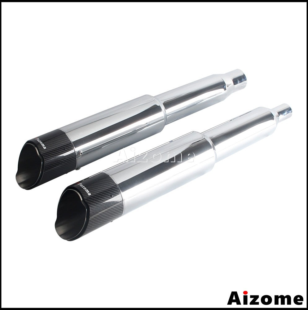 Motorcycle 4.5Inch Slash?Cut Exhaust Muffler Carbon Fiber For Harley M8 Touring Electra Street Glide Road King Road Glide 17-26