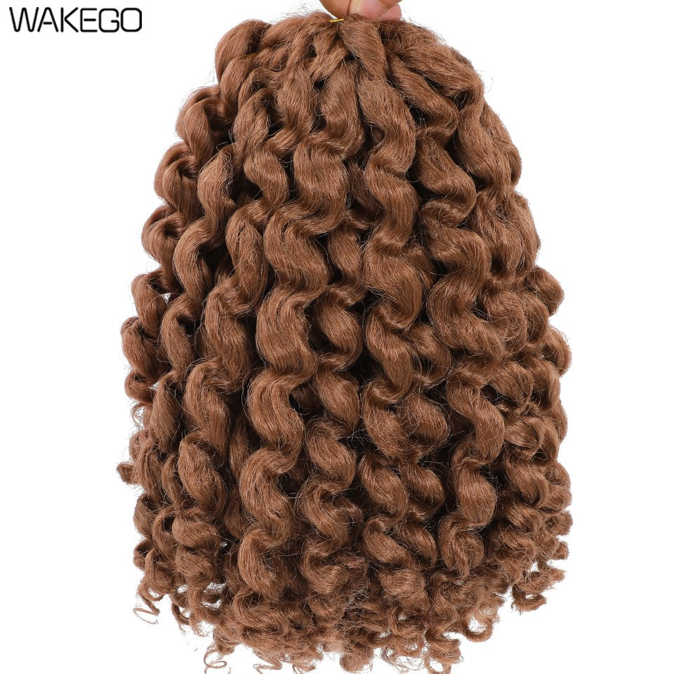 1-4 Pacotes 2X Ringlet Wand Curl Jamaican Bounce 8 polegadas Sintético Wand Curl Twist Braids Hair Crochet Cabelo Cacheado Extensões 20 Raízes