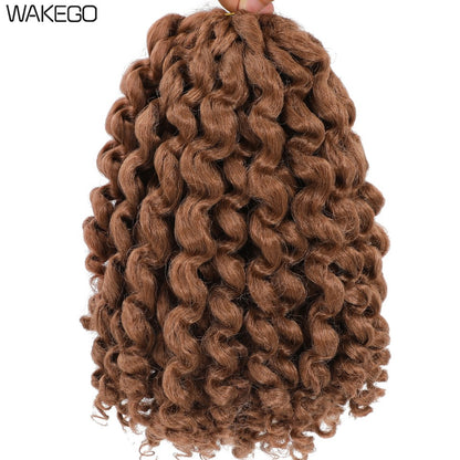 1-4 Pacotes 2X Ringlet Wand Curl Jamaican Bounce 8 polegadas Sintético Wand Curl Twist Braids Hair Crochet Cabelo Cacheado Extensões 20 Raízes