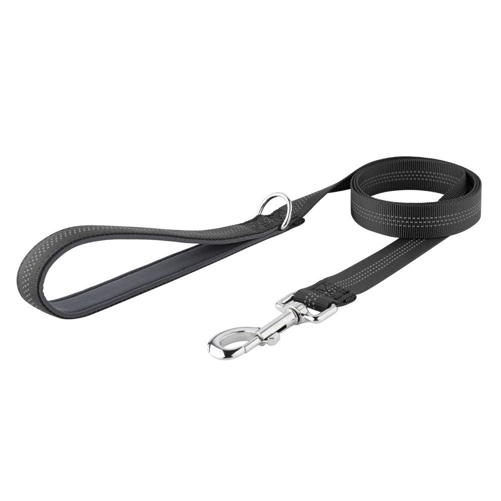 Guias para Cães Coleiras Refletivas com Cordão para Animais de Estimação Coleira para Cães Médios e Grandes à Prova de Explosão Resistente ao Desgaste e Durável