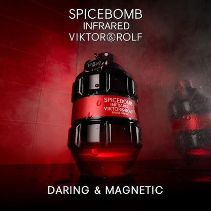 Viktor&Rolf - Spicebomb Infrared Eau de Parfum - Woody & Spicy - Cologne for Men - With Notes of Leather & Cinnamon - 3 Fl Oz