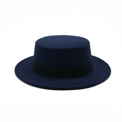 Winter Autumn Fashion Women Men Unisex Wide Brim Panama Hat Autumn Winter Gentleman Elegant Jazz Church Cap Beige Black Red