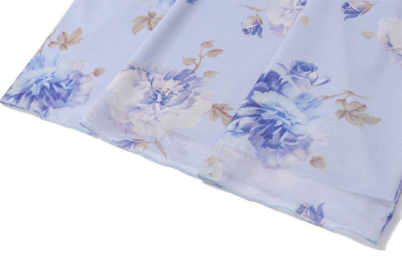 Cryptographic Summer Floral Print Plunge Maxi Dress Outfits Sexy Backless Fairy