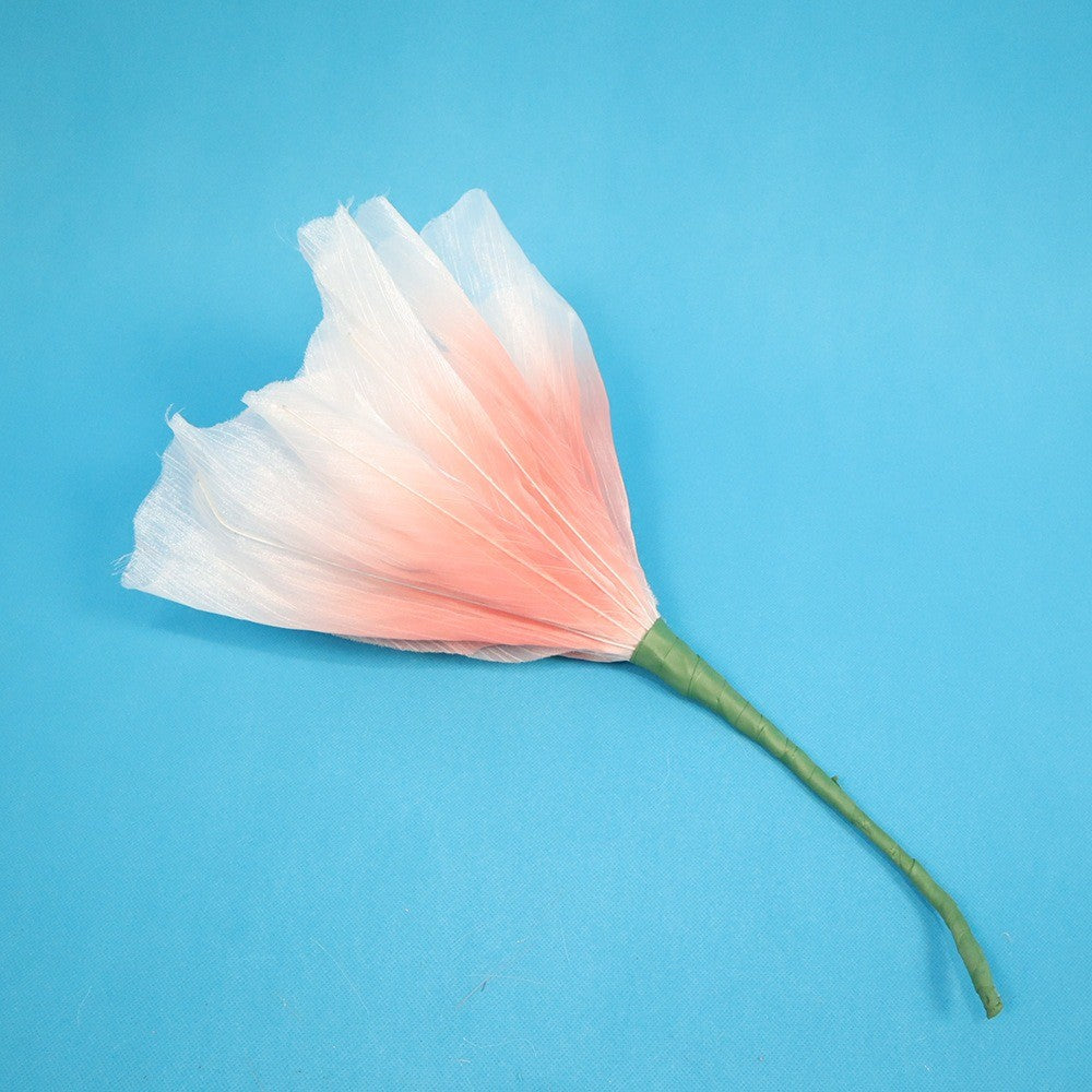 30/40/50cm Artificial Peach Blossoms Giant Gauze 3D Fluffy Petals Large Flower Head Floor Display Wedding Landscaping