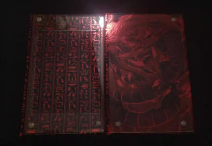 Yu-Gi-Oh Anime Personagem Card Brick Deus Egípcio O DRAGÃO ALADO DE RA Acrílico Banhado a Ouro Brick Cartas de Exibição Não Incluídas