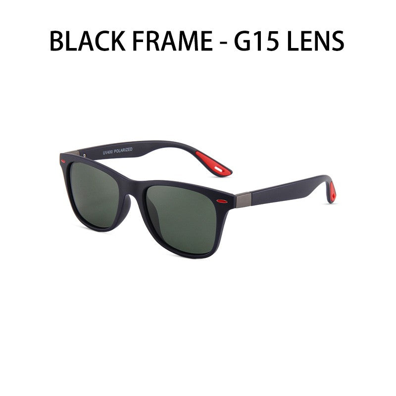 Óculos de Sol Vintage Quadrados Polarizados Masculinos Femininos Retrô para Dirigir Pescar UV400