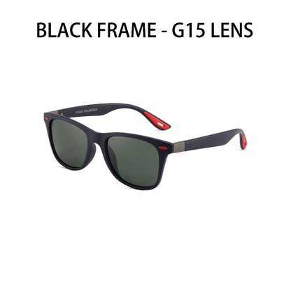 Óculos de Sol Vintage Quadrados Polarizados Masculinos Femininos Retrô para Dirigir Pescar UV400