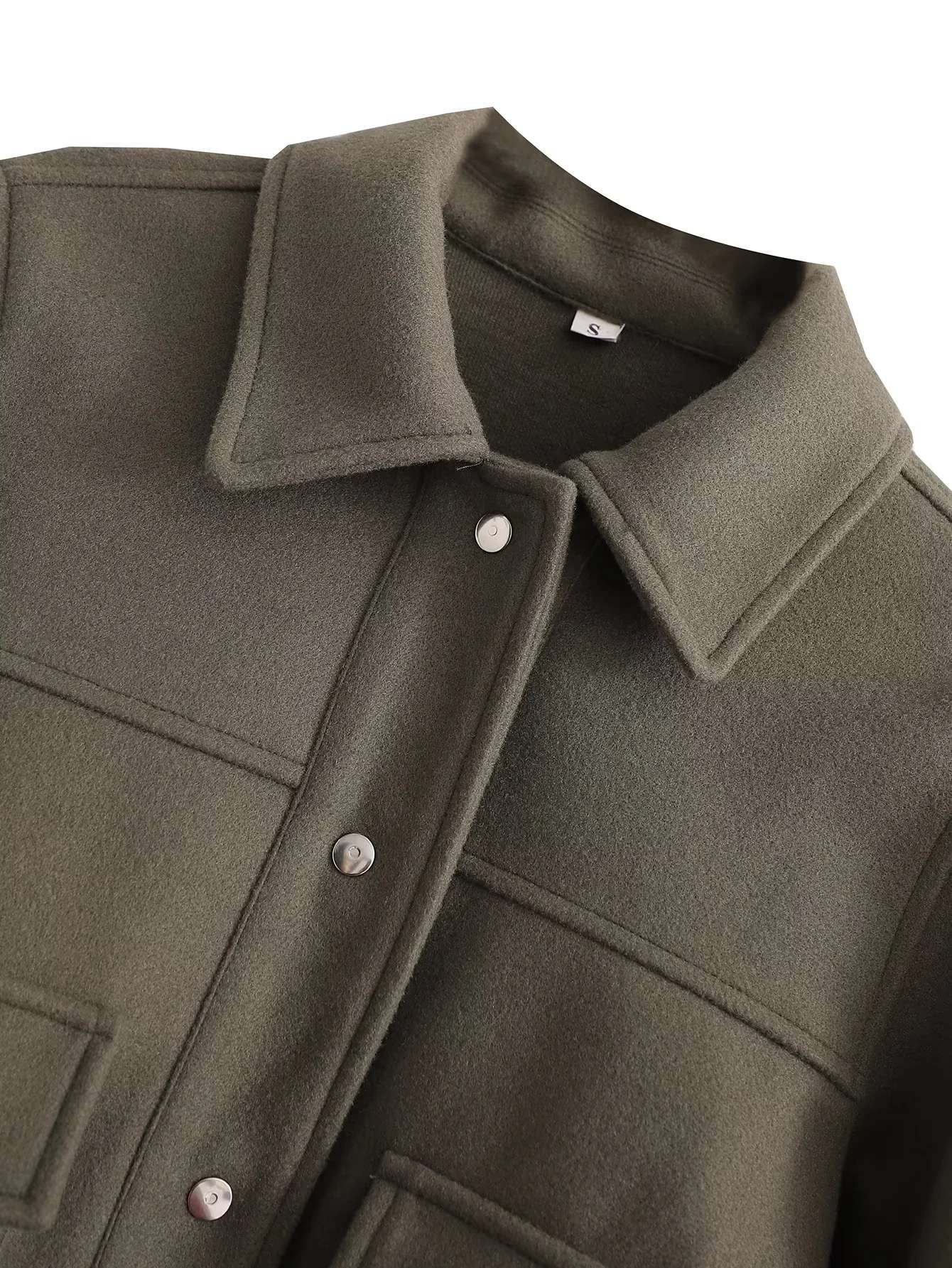 HH Jackets For Womens Autumn Fashion Solid Front Pockets Button Long Sleeve Jacket Elegant Woman Casual Outerwear Coat