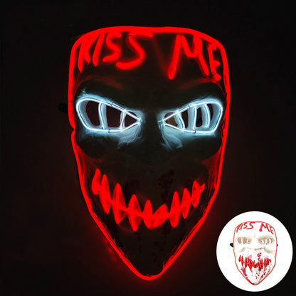 1 pcs Attractive Neon EL Wire Mask  More Colors For Choice Luminous LED Purge Mask Adult Cosplay Prop For Night Glow In The Dark