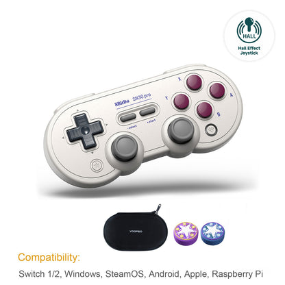 8Bitdo SN30 Pro Bluetooth Wireless Gaming Controller with Hall Effect for Switch 2 MacOS Android Raspberry Pi Windows Steam Deck
