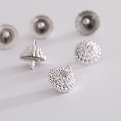 50/100pcs Creative Accessory Christmas Parts Pendant Set Balls Charms Pendants Caps Decoration Holder Sphere Stand Replacement