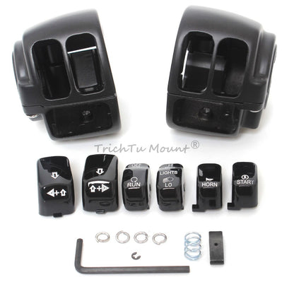 Tampa da Caixa do Interruptor de Controle do Guidão Acessório de Moto Botão do Interruptor para Harley Softail Dyna Sportster 1200 883 Touring