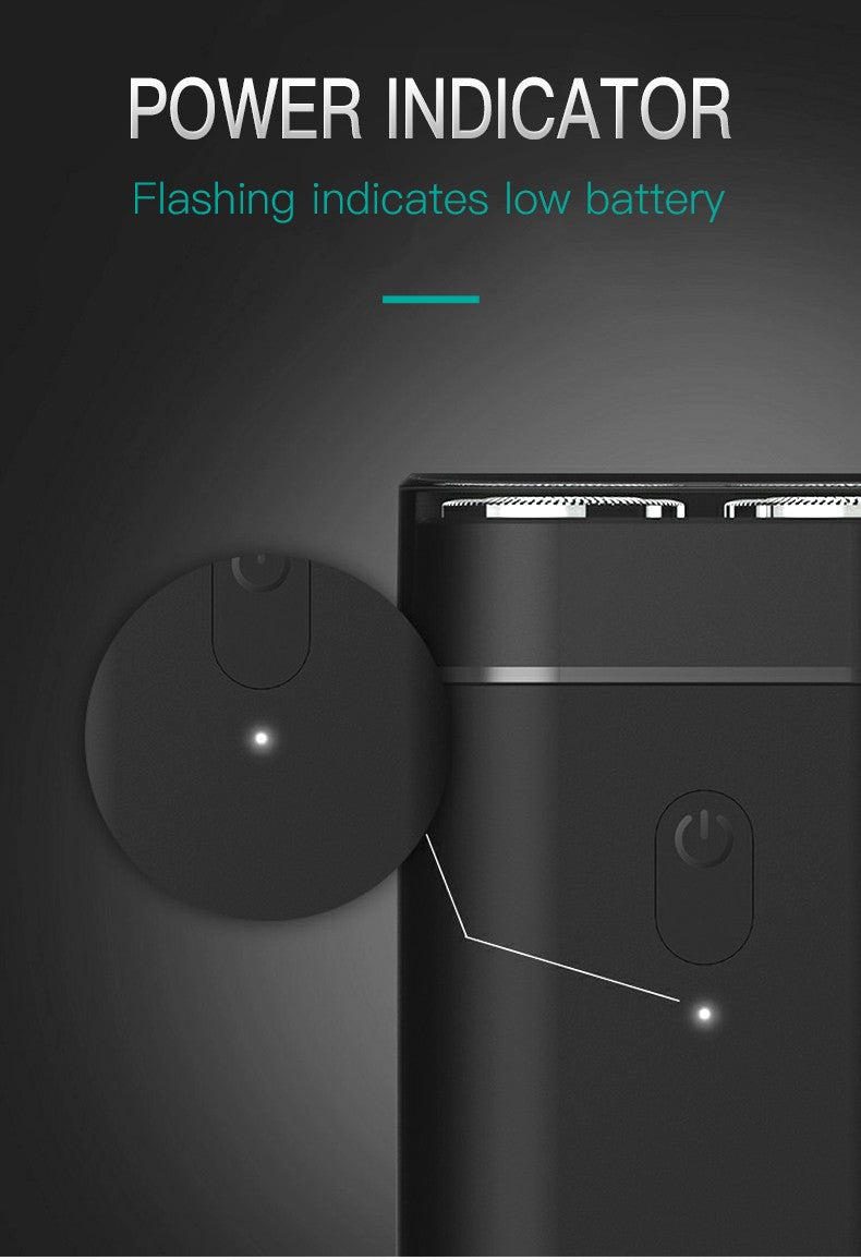 VGR Convenient Home Shaver Stainless Steel Double Blade Men's Shaver Intelligent Digital Display Washable Mini Shaver V-341