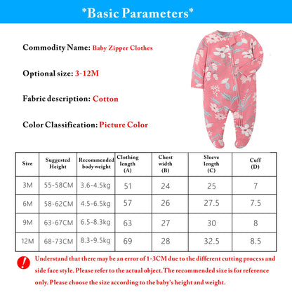 Newborn Footed Pajamas Zipper Girl and Boy Romper Long Sleeve Jumpsuit Cotton Solid White Fashion 0-12 Months Baby Clothes ?