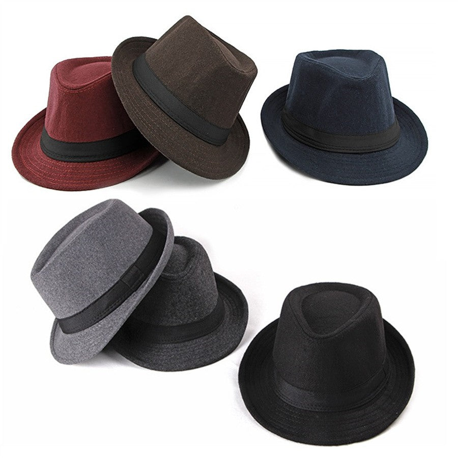 Chapéu de Lã para Casamento Primavera Verão para Homens de Meia-Idade, Casal, Moda Outono Inverno, Festa Xadrez, Design de Luxo, Chapéu Jazz Fedora para Mulheres