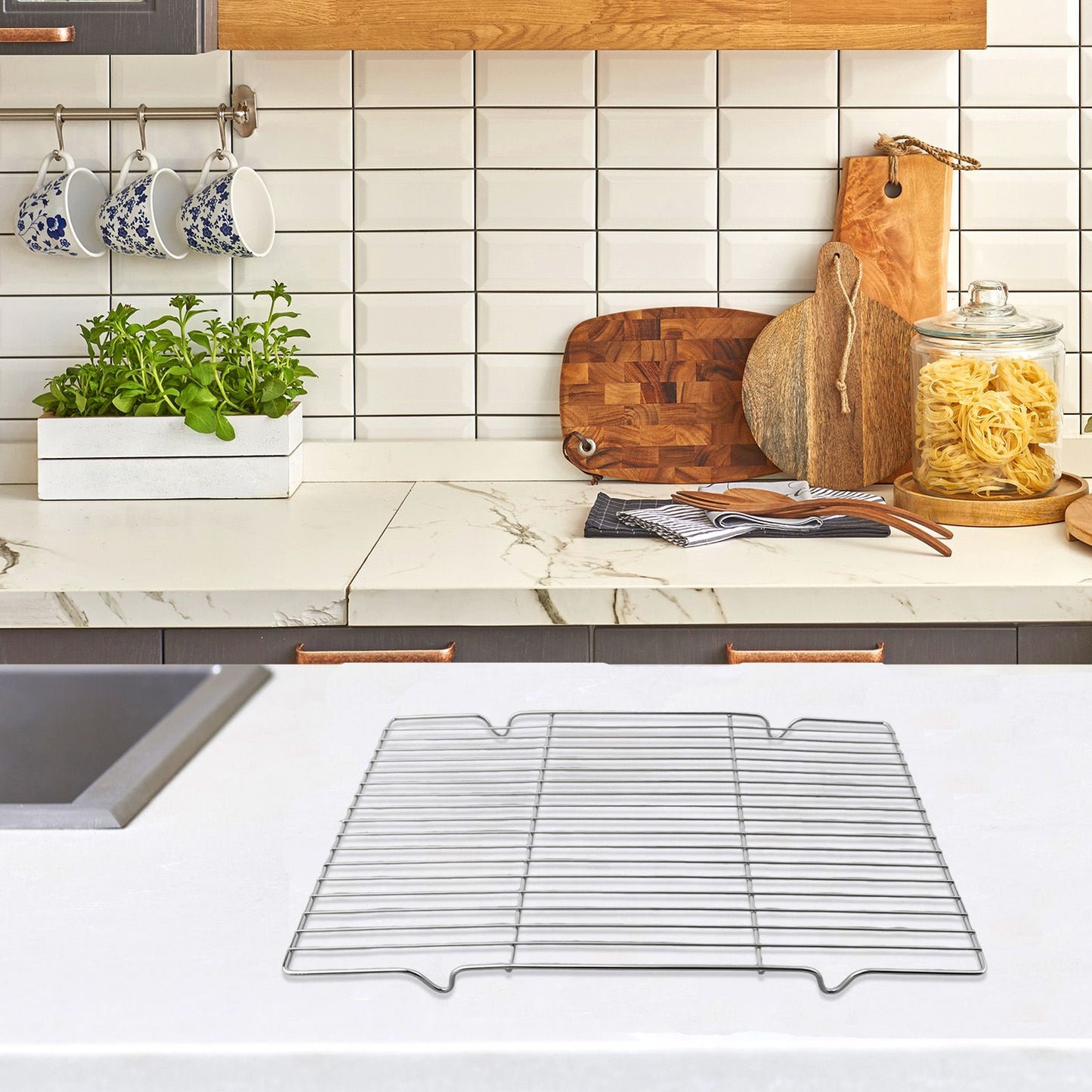 1PCS Stainless Steel Mat Net Grid Shape Rectangle Grill Grilling Mesh Net BBQ Tools Square Barbecue Net Barbecue Stove Parts