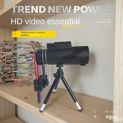 HD Single-Tube Telescope with Mobile Phone Connection for Photography And Videography