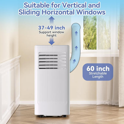Ar Condicionado Portátil, 10000 BTU, Unidade de CA Remota com Função de Refrigeração, Desumidificador e Ventilador, Resfria até 52 m².