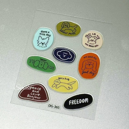 Korean INS-style Jelly Stickers Cute 3D Relief Decal Decorative Kawaii Stickers Mobile Phone Case DIY PC Waterproof Decals