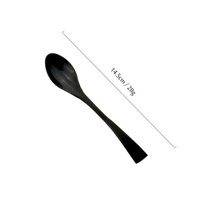 JANKNG Conjunto de Talheres Preto 1 Peça Aço Inoxidável 18/10 Ocidental Talheres de Mesa Garfo Faca de Bife Manteiga Jantar