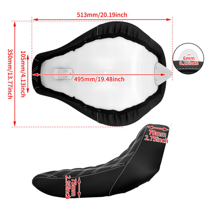 Assento Traseiro para Moto com Luz de Freio e Seta LED, Paralama Guarda-lamas para Harley Softail Fat Boy Breakout FXDR 2018-2023