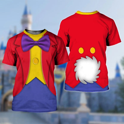 Alice In Wonderland Costume T-shirt Hearts White Rabbit Cheshire Cat Cosplay Shirt for Men Women 3D Printed Disney Halloween Tee