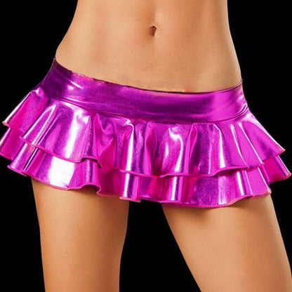 Sexy LaTeX Skirt Women PVC Pole Dancing Club Wear Short Skirts 6 Colors Patent Leather Micro Mini Skirts Dancing Skirt 2022